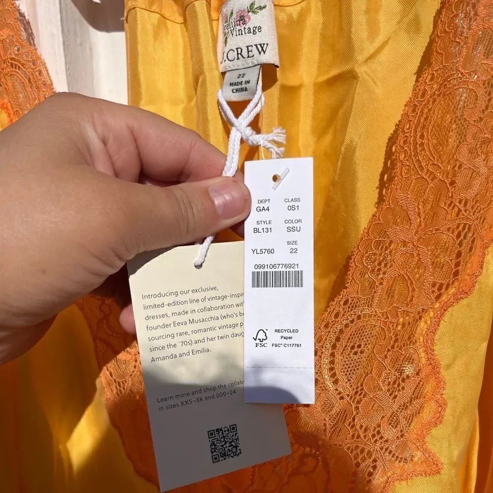 J Crew Limited Edition Eveliina Vintage X J.Crew Kukka Dress NWT - Picture 8 of 11